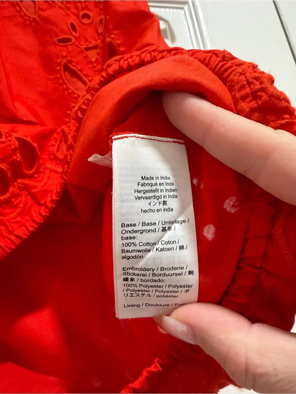 Madewell Embroidered Sleeveless Bubble Top Poplin Wild Poppy Size Small